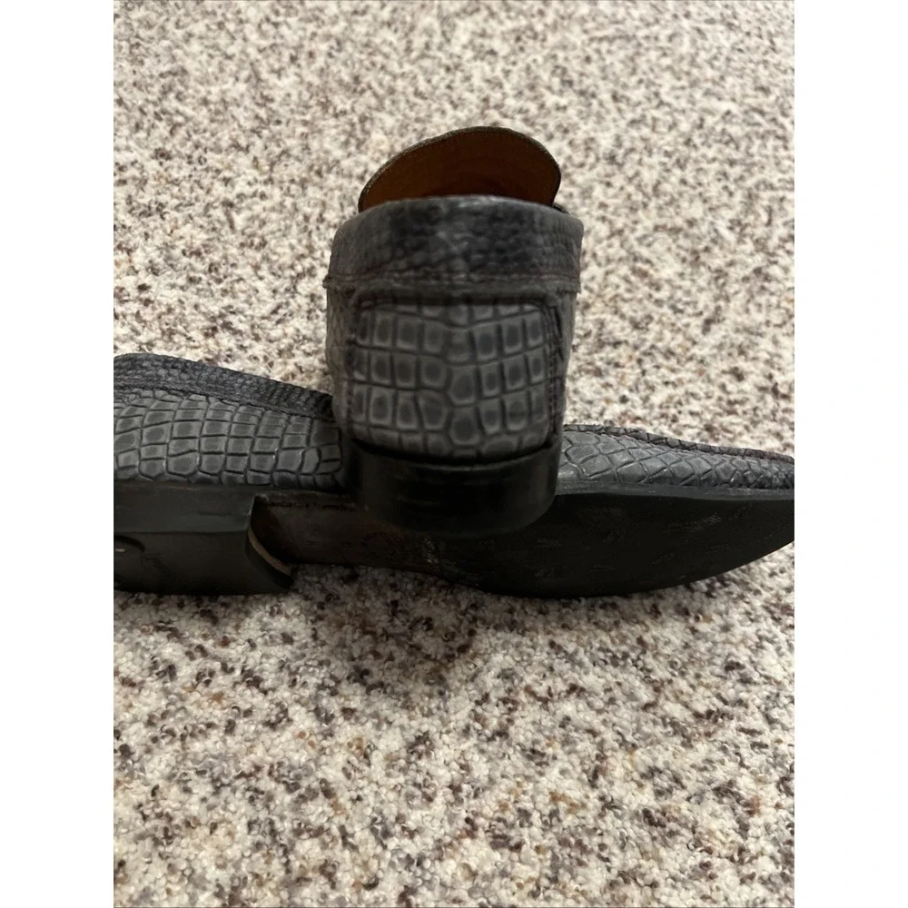 donald pliner mens‎ shoes Gray Leather Sz 9.5 Made In Italy